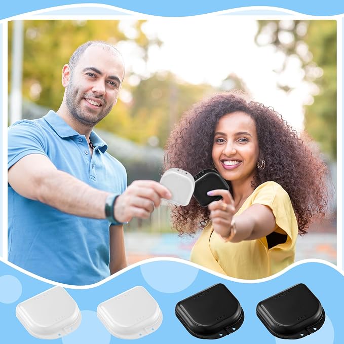 Sherr Dental Retainer Case with Holes,120 Pcs,Black, White - Image 4