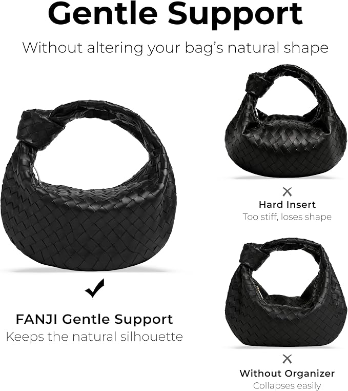 Purse Organizer Insert Compatible with BV Teen Jodie Backpack | Handcrafted DuPont™ Tyvek®, Precision 1:1 Custom Fit, Black, Lightweight, Keep Bag Clean & Protected for Travel & Commute - Image 8