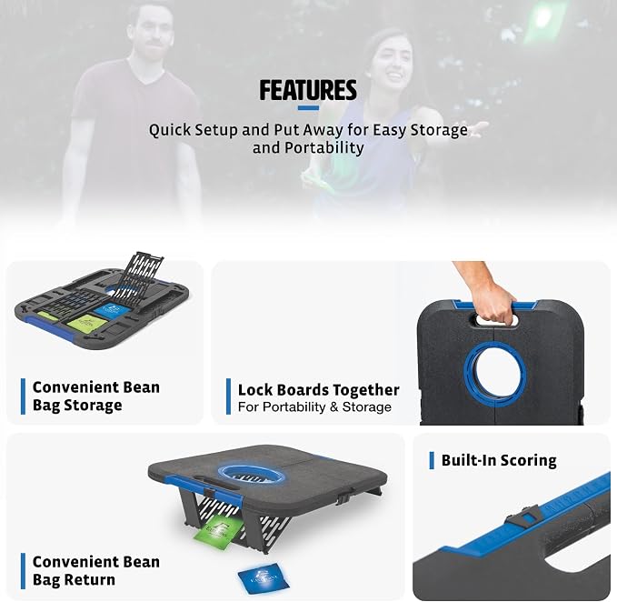 EastPoint Sports Go! Gater Cornhole – Light-Up and Travel Versions – Easy Storage & Light-Weight – Perfect for Outdoor and Indoor Play - Image 3