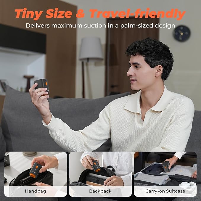 Travel Vacuum Bags with Wireless Pump, Space Saver for Luggage, 16 Pack | Compression bags for clothes, 4 Sizes XS-L, Wireless pump 1800mAh, 100+ bags/charge, PA+PE anti-leak,Cruise and home storage - Image 4