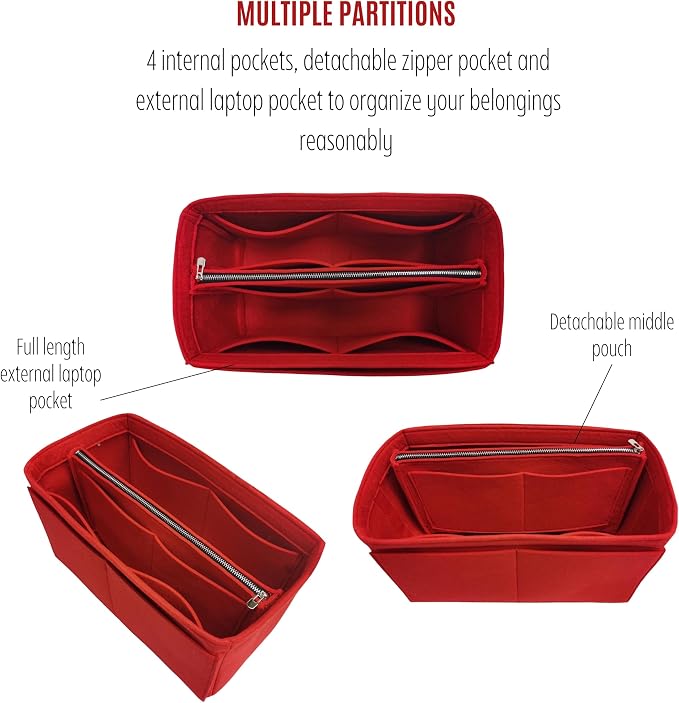 Divitize Premium Purse Organizer compatible with Artois PM/MM Bag Insert — Handmade Perfect Fit, Durable Quality Felt, Full Coverage & No Bulky Effect, 24+ Shades (For Artois PM, Violet) - Image 4