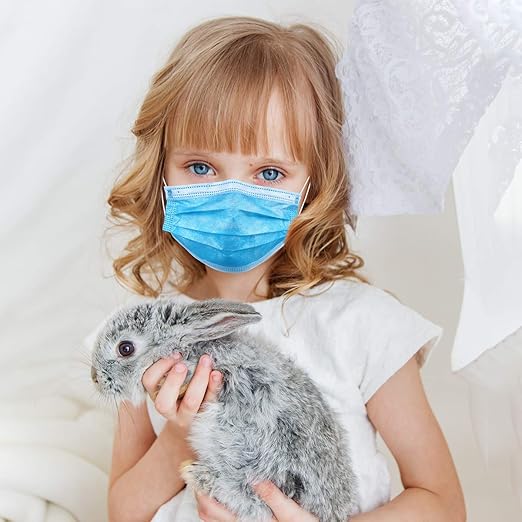 Wecolor 120 Pack Disposable Face Masks with Elastic Ear Loop, 3 Ply Breathable (Blue)