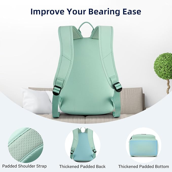 HanTrip Carry On Travel Backpack For Men Women, 13 Inch Small Mini Work Bag Personal Item Backpacks, Camping Back Pack Lightweight Hiking Daypack For Office Nurse Commuter (Cyan) - Image 6