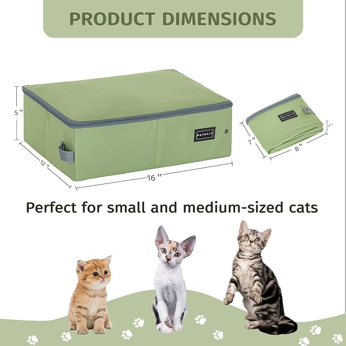 PETSFIT Portable Litter Box for Cats - Leak-Proof, Travel Litter Box for Cats in Car/Hotel/Lawn, Collapsible Litter Boxes - Image 2