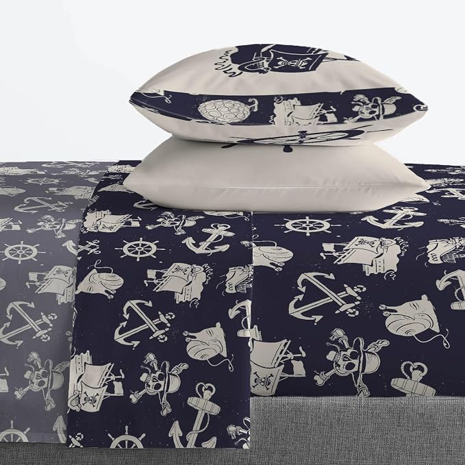 Jay Franco Kids Sheet Set with Fitted, Flat Sheets & Pillow Cover - Ultra-Soft Bedding with Pillowcase for Room Decor, Blue - One Piece, 4 Piece Full - Image 6