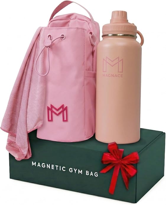 MAGNACE Magnetic Gym Bag Bundle, 3-in-1 Set with Water Bottle Holder, Magnetic Pouch, Towel & Sling Bag – For Men & Women by Unknown
