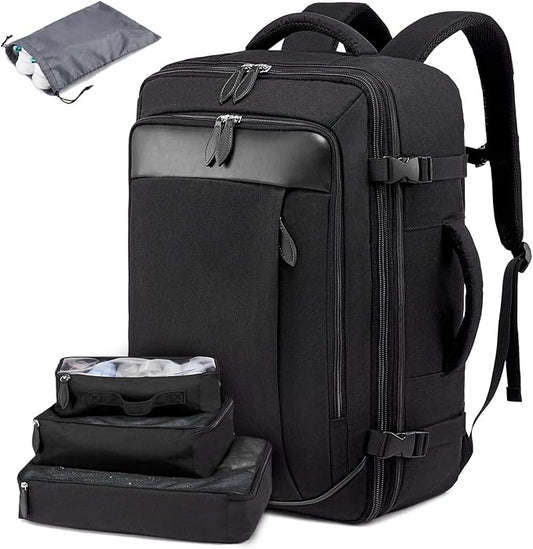 LOVEVOOK Carry on Backpack, 45L Travel Backpack for Women Men Airline Approved, Expandable Large Suitcase Backpacks With 4 Packing Cubes, Aer Travel Pack 3, Water Resistant Weekender Bag by LOVEVOOK
