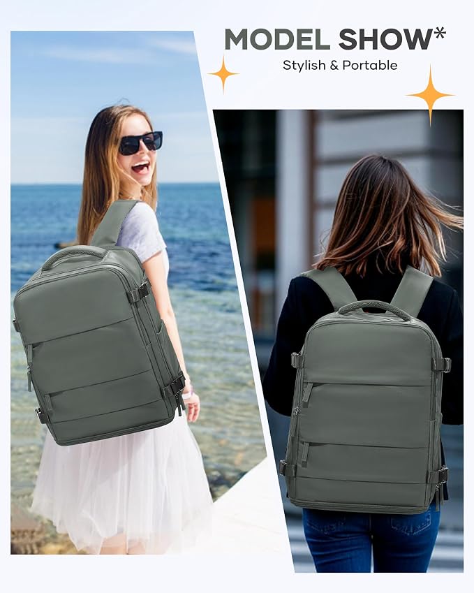 Large Travel Backpack for Women Airline Approved Carry on Backpack for Airplanes Mochila De Viaje Spirit Airlines Personal Item Bag 18x14x8 Personal Item Travel Bag Backpack for Traveling on Airplane - Image 2
