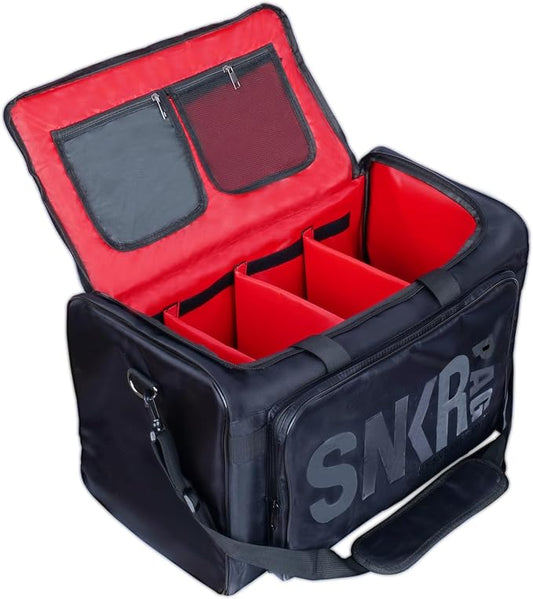 Shoe Bags for Travel Sneaker Travel Bag Shoes Duffel Bags Waterproof Gym Sports Luggage Sneakerhead Bag for Men with 3 Adjustable Dividers fit 4 Pairs Heavy Duty Travel Accessories (red) by NNBDBVDHS