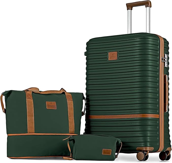 Joyway 28 Inch Large Luggage Hardside Suitcase with Spinner Wheel, Lightweight 3 Piece Suitcase Set with TSA Lock(Green) by Joyway