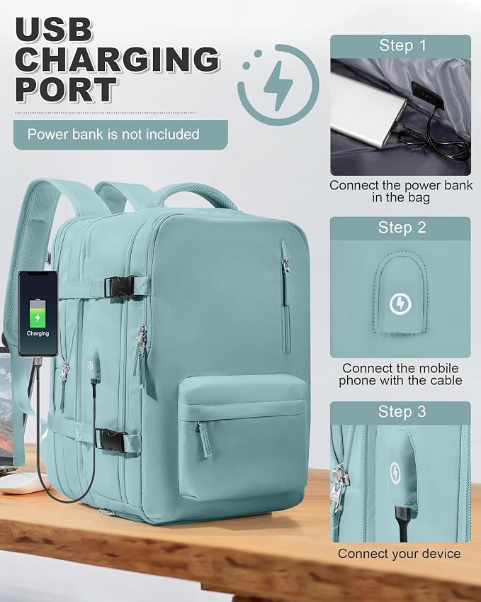 VGCUB Vacuum Backpack Travel with Pump, Vacuum Seal Compression Bags Laptop Backpack Personal Item - Image 7