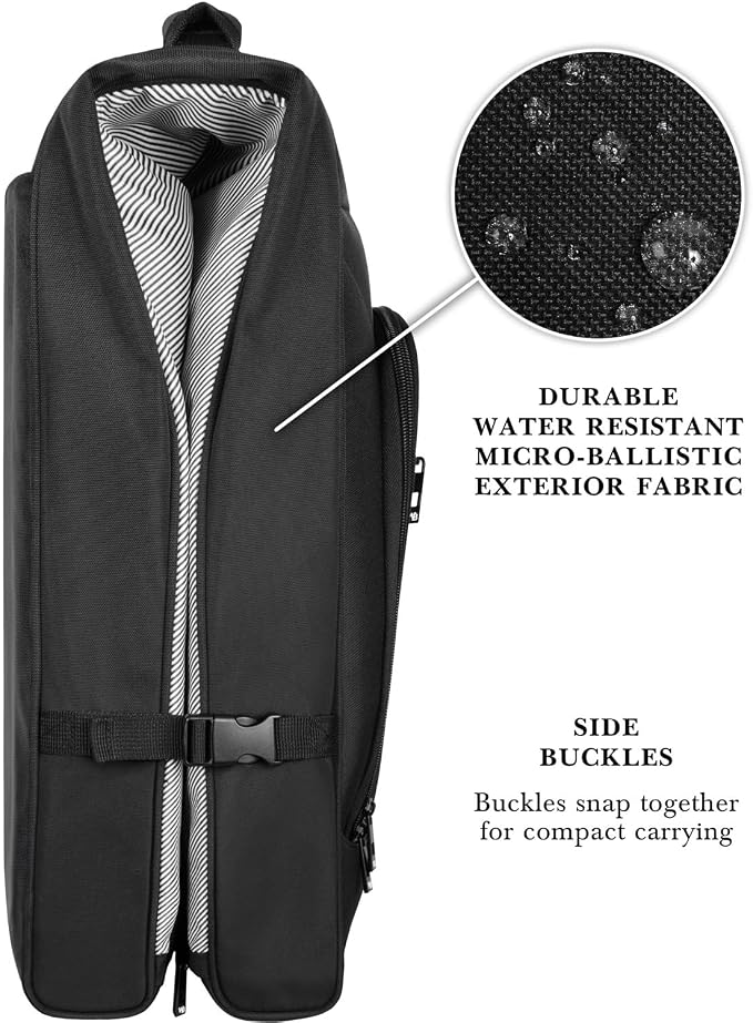 WallyBags Solutions 45" Premium Garment Bag with shoulder strap and pockets - Image 4