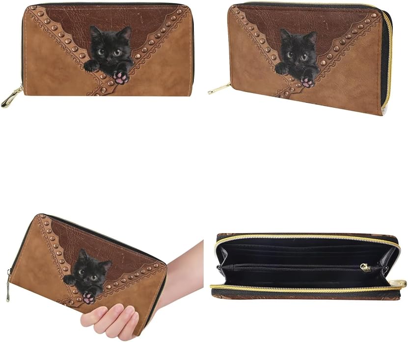 GIFTPUZZ Women Tote Bag Women Wallet Portable Cosmetic Bag for Women Bag Set 3 Pack PU Leather Bags with Zipper - Image 7
