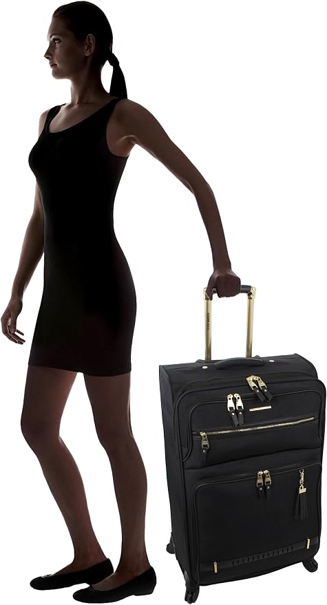 Steve Madden Designer Luggage Collection - 3 Piece Softside Expandable Lightweight Spinner Suitcase Set - Travel Set Includes an Under Seat Bag, 20-Inch Carry on and 28-Inch Checked Suitcase, - Image 5