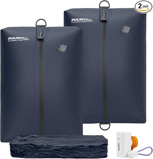 Eulant Travel Vacuum Bags with Pump,Professional IPX8 Waterproof Vacuum Compression Bag for Carry-On Suitcase & Travel Backpack,Space Saver Bags Packing Organizers(2 Pack,Navy) by EULANT