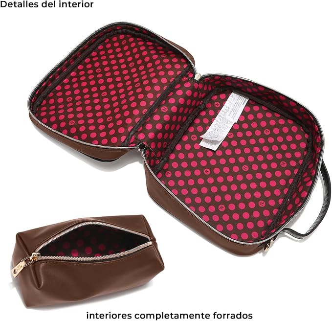 Nicole Lee Travel Handbag Crossbody Set with 3 Fashion Print Makeup Pouches, Women's Cosmetic Toiletry Organizer (Paris Fashion Week) - Image 3