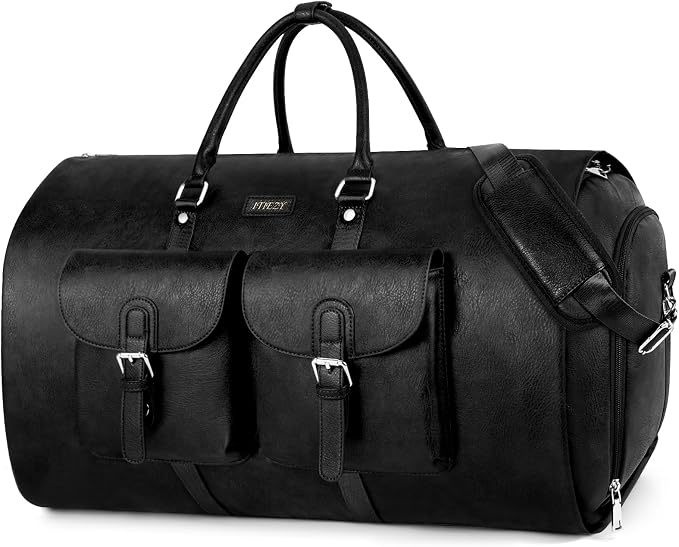 Garment Bag for Travel, Convertible Carry on Garment Duffel Bag for Men 3Pcs Weekender Bag 2 in 1 Hanging Suitcase Suit Bag by ITIEZY