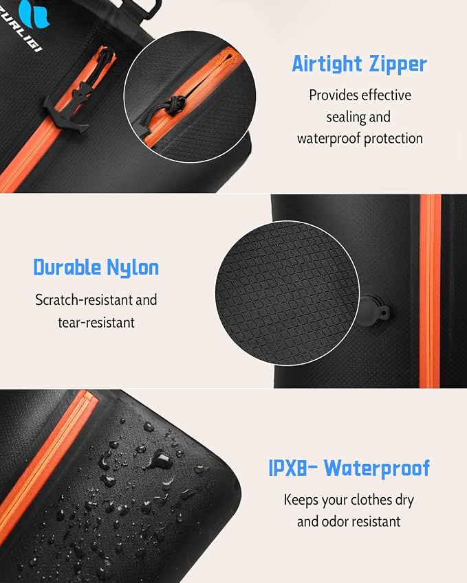 Zurligi Vacuum Travel Bags with Pump, Anti-rip Waterproof Compression Bag | Design with Handle, Reusable, Durable Nylon, Seamless Airtight Zipper, for Carry-on Packing, Travel, and Seasonal Storage - Image 5