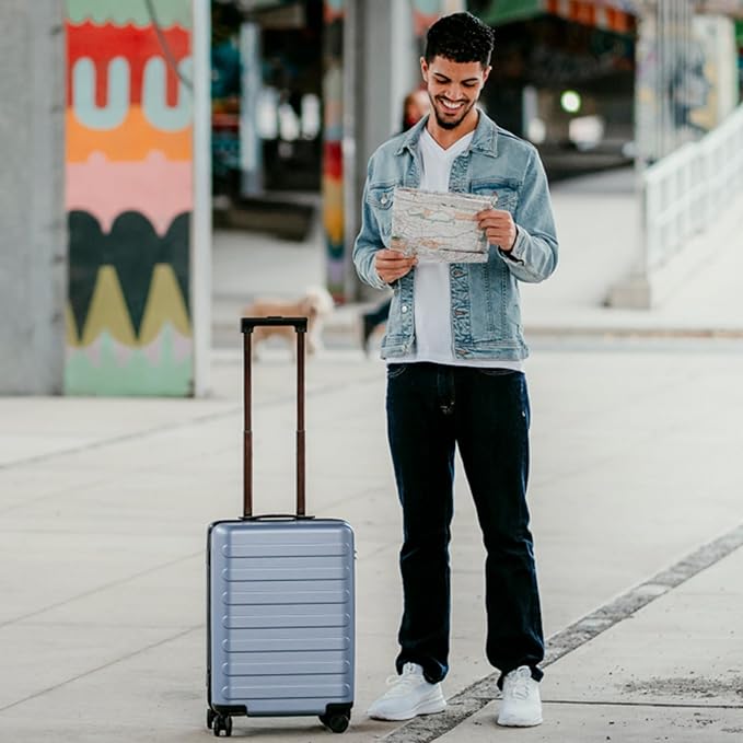 NINETYGO Carry On Luggage 22x14x9 Airline Approved, 20 Inch Luggage with Smooth Spinner Wheels, Lightweight, Hard Shell PC Suitcase Carry-On, Travel Luggage, TSA Approved (Shadow, Rhine Basic) - Image 4