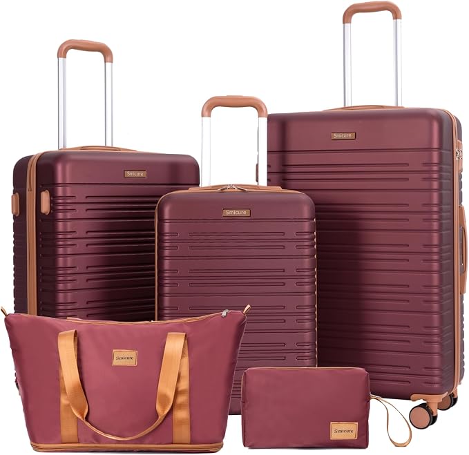 Luggage Sets 3 Piece,Suitcases with Double Spinner Wheels and TSA Lock,Hardcase 5 set Luggage with Travel Duffel Bag,Carry On Luggage Set by Unknown