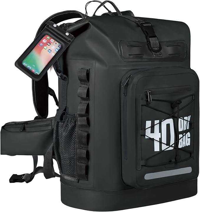MORXPLOR Dry Bag Waterproof,5L/10L/20L/30L/40L/55L Roll Top Dry Bag Backpack with WaterProof Phone Case for Swim,Kayak by MORXPLOR