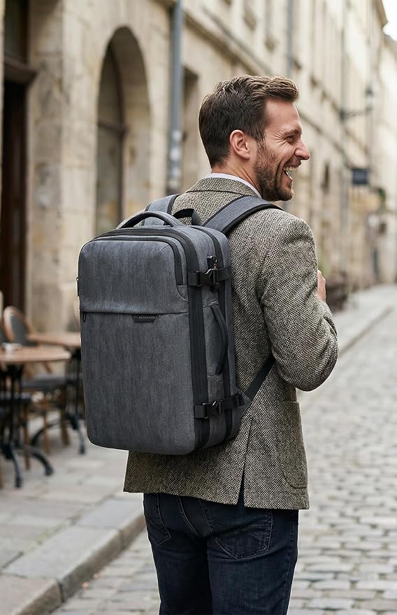 Vacuum Seal Travel Backpack 45L with Pump - Expandable Air Compression System, Water-Resistant Business TSA Lock, Laptop Backpack, Carry-On Suitcase Luggage, Gifts for Men - Image 2