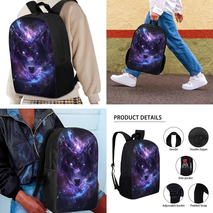 AFPANQZ Kids Backpack 3 Pieces Set Large Capacity School Bags with Heat Insulated Lunch Bags Small Pencil Bags 3 Pack - Image 4