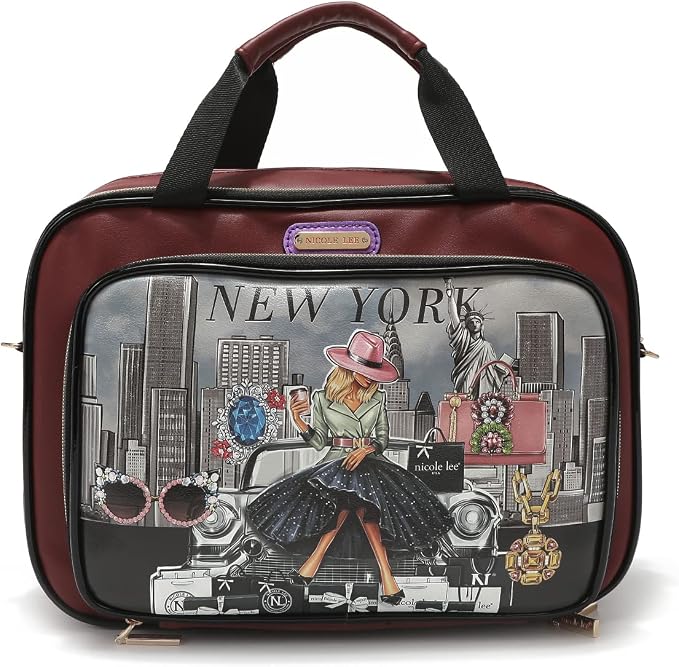 Nicole Lee Cosmetic Makeup Bag for Women - Multi Organization Toiletry Travel Bag with 5 Compartments (Success in New York) by NicoleLee