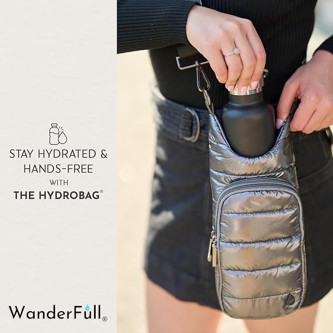WanderFull Original HydroBag Crossbody Water Bottle Holder with Phone Pocket, Fits Water Bottles up to 32 oz - Image 2
