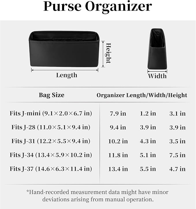 Purse Organizer Insert for Jypsiere 28, Lightweight & Soft Satin Bag Insert with Pockets for Women, Ideal for Travel, Shopping, and Daily Use, Multicolor Options(Black, J-28) - Image 7