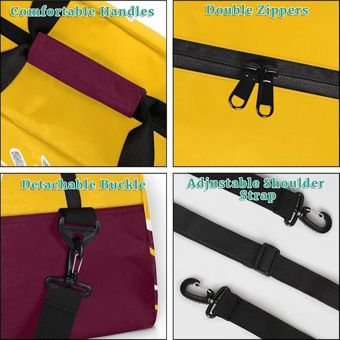 Cheerleading Dance Bag for Women Cheer Team Sport Gym Makeup Cosmetic Bag 2 Pcs Set - Image 5