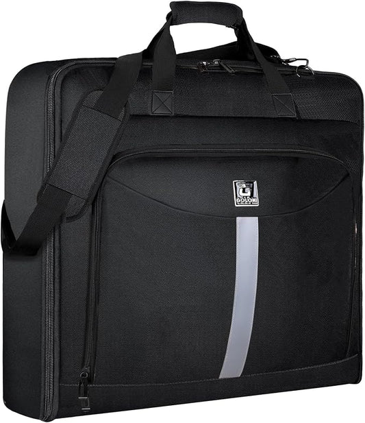 Goloni Garment Bag For Men Women Travel & Business,Hanging Clothes & Multiple Compartment,Waterproof Foldable Suit Bag Black by GoloniYourStyleYourRule
