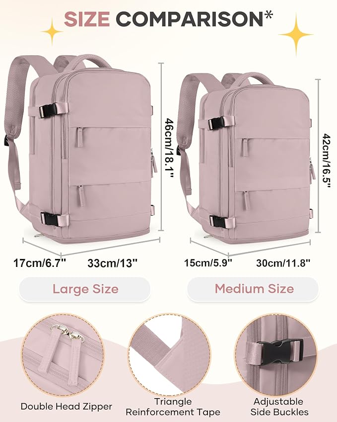 coofay Large Travel Backpack For Women Men Airline Approved Carry On Backpack Flight Approved Waterproof Sports Backpack Casual Daypack Hiking Backpack - Image 3
