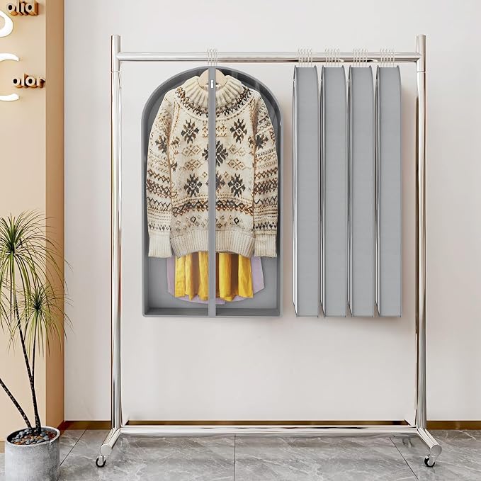 Zilink 40" Suit Bags for Closet Storage Clear Mink Coat Storage Bag Hanging Garment Bags for Storage with 4" Gussets for Suit, Fur Coat, Leather Jacket, Shirts and Sweater, Set of 4 - Image 4
