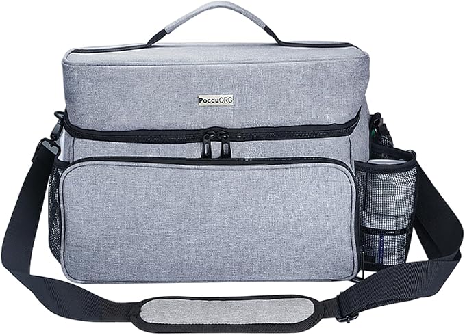 Acrylic Paint and Brush Set Organizer Bag - Carrying Case Compatible with Apple Barrel, Shuttle Art, Caliart Art Supplies - Includes Detachable Paint Brush Holder - for Travel/Outdoor Sketching (Gray) - Image 8