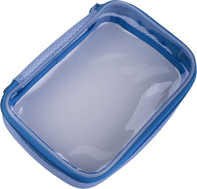 Filmsticks Set of 3 Transparent TPU Storage Cases, Blue, Small Medium Large, 170 x 50 x 135 mm to 250 x 50 x 160 mm, Clear Zip Organisers for Camera Gear, Cables, Tools and Accessories - Image 5