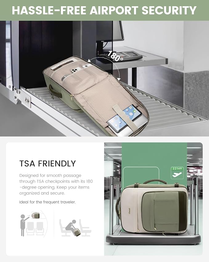 LOVEVOOK Travel Backpack for Women & Men - 17.3 Inch Carry On Backpack & Personal Item Backpack for Airlines, Spacious and Durable Design, with 3 Packing Cubes - Image 3