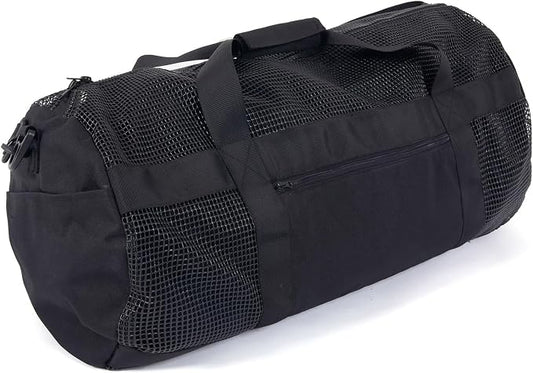 Heavy Duty Large Diving Gear Mesh Bag, Scuba and Snorkeling Gear Mesh Duffle Bag, Large Mesh Travel Duffel Bag, Mesh Beach Bag (With Pocket, 30-inch) by ZenWidea