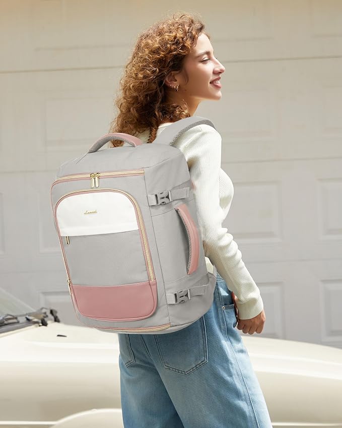 LOVEVOOK Large Travel Backpack for Women, 40L TSA Approved Backpack with 3 Packing Cubes, Personal Item Bag Fits 17" Laptop, Water-resistant Carry On Bag for Airplanes - Image 6