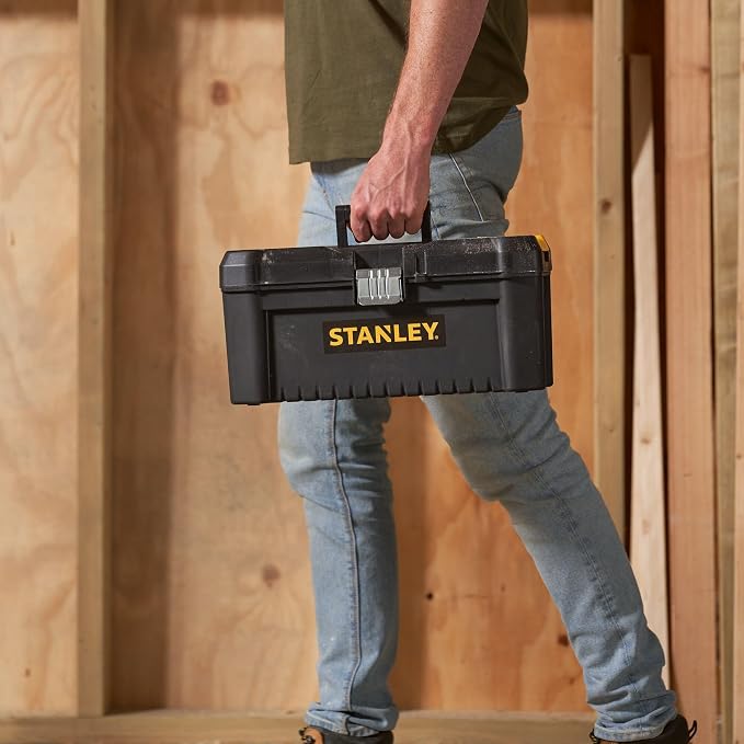 STANLEY Essential Tool Box (16in), Durable Storage Solution with Removable Tote Tray and Organisers, for Parts and Tools Storage, STST1-75518 - Image 29