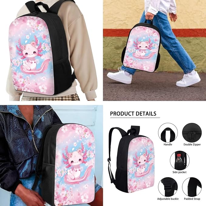 AFPANQZ Kids Backpack 3 Pieces Set Large Capacity School Bags with Heat Insulated Lunch Bags Small Pencil Bags 3 Pack - Image 4