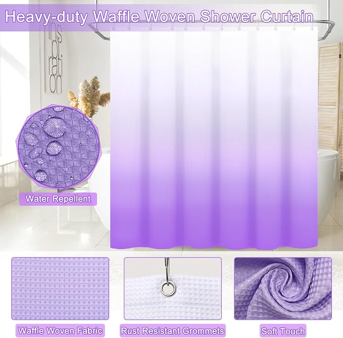 32PCS Bathroom Sets with Shower Curtain and Rugs Purple Bathroom Accessories Shower Curtain Set Bathroom Accessories Bathroom Decor - Image 3