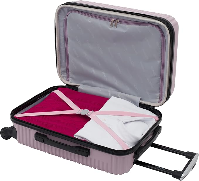kensie Women's Hillsboro Luggage & Travel Bags Set, Burnished Lilac, 20" Carry-On - Image 8