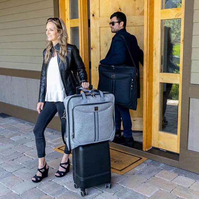 ZEGUR Premium Suit Garment Bag Carry On - Hangs 4 Suits - Travel & Business with Shoulder Strap and Laptop Compartment - Image 8
