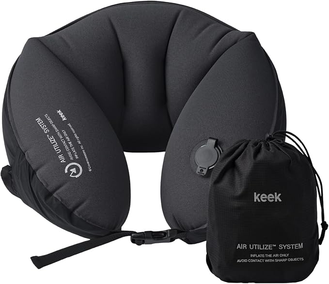 KEEK PillowO Travel Neck Pillow – Ultra-Light 82g, Packs Smaller Than a Passport, Perfect for Flights, Commuting & Camping by PillowdyOfficial