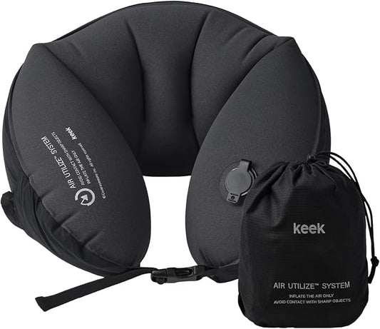 KEEK PillowO Travel Neck Pillow – Ultra-Light 82g, Packs Smaller Than a Passport, Perfect for Flights, Commuting & Camping by PillowdyOfficial