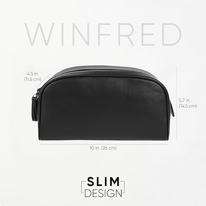 Full-Grain Leather Toiletry Bag for Men & Women | Travel Dopp Kit & Makeup Organizer | LWG Gold-Rated Certified | Durable Zip Closure, Carry Handle | Gift & Daily Use, Brown - Image 2