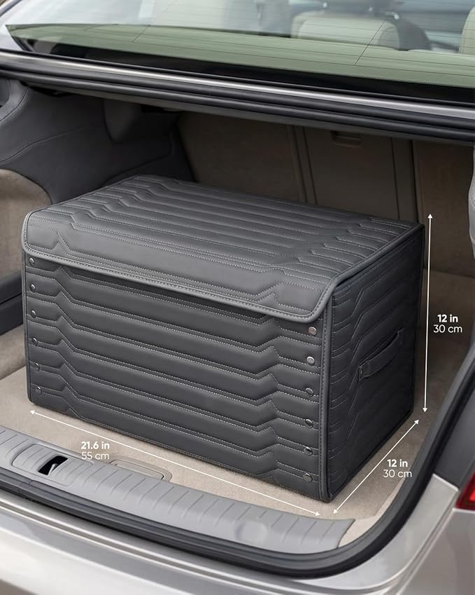 Owleys Car Trunk Organizer For Shoes - Storage Crate For SUV, Sedan Or Truck - Foldable Cargo Bin For Travel Gear & Sports Kits - Practical Holiday Gifts For Drivers (Highway 21.6 inch) - Image 7