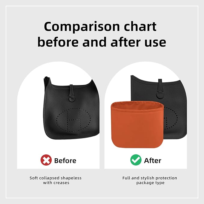 DGAZ Silk Purse Organizer Insert for Evelyne Bag(23,Vitality orange) | Soft and Lightweight,Perfect Fit,Multi-pocket Storage,Bag Protector,Luxury Bag Care,Handmade,for Smooth Bag Organizer - Image 4