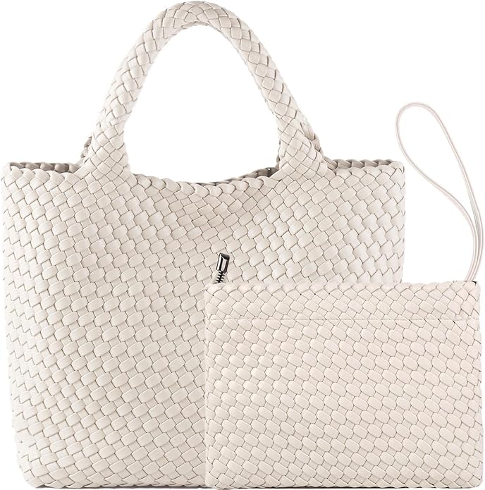 JINMANXUE Fashion Woven Bag Shopper Bag Travel Handbags and Purses Women Tote Bag Large Capacity Shoulder Bags by JINMANXUE